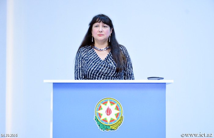 Institute of Information Technology of ANAS. At the meeting of Scientific Board, the report of Gulnara Nabibeyova about development of web-sites by applying the latest technologies