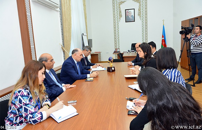 Presidium of ANAS. Meeting with Azerbaijani representative of the agency "Thomson Reuters"  Aygun Babazadeh