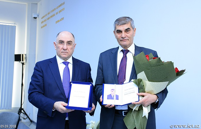 Institute of Information Technology of ANAS. Deputy Director on Technologies Rashid Alakbarov awarded Honorary Diploma