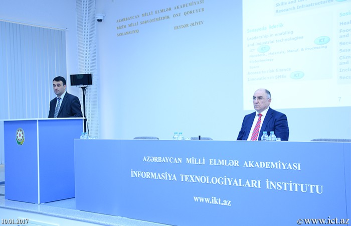 Institute of Information Technology. Head of the International Relations Department of the Institute, PhD Vugar Musayev, delivered a report about " access to Horizon 2020" program