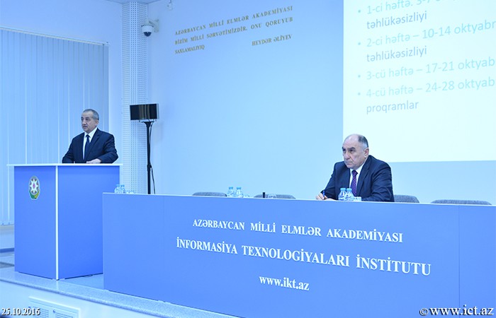 Institute of Information Technology of ANAS. Chief of the department, PhD Yadigar Imamverdiyev made a presentation for the organization dedicated to the development of big data strategy