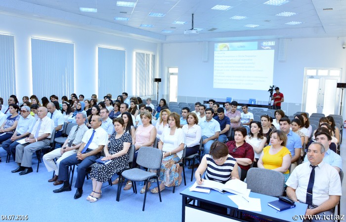 Institute of Information Technology of ANAS. Problems of the development of information and economy knowledge and evaluation of growth are discussed