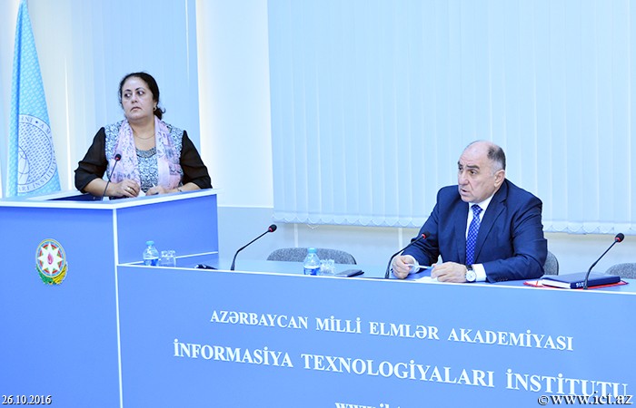 Institute of Information Technology of ANAS. Presentation of the book named ''Theoretical and practical basis of Wikipedia virtual encyclopedia" was held  at the joint seminar of No.13 and 17 department of the Institute of Information Technology.