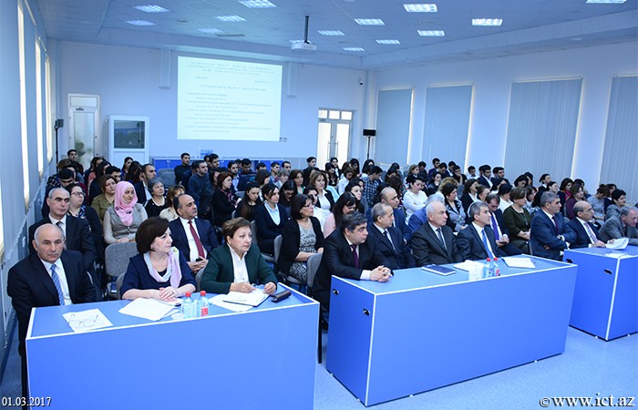 Institue of Information Technology of ANAS. A speech of Manager on Educational Programs of "Microsoft Azerbaijan" Emin Akhundov