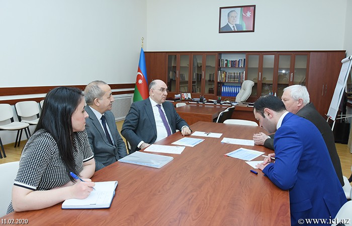 Presidium of ANAS. A meeting with the head of the Cyber Security Department of the Polish National Center for Nuclear Research, Professor Yeček Kajevski and Professor of Computer and System Sciences at Stockholm University, professor Oliver Popov.