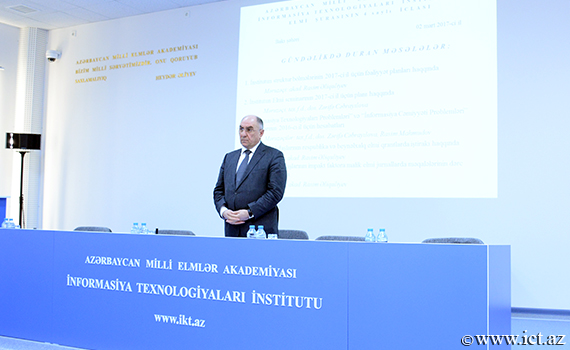 Akademik R.Əliquliyev: “İnstitutun elmi fəaliyyəti gücləndirilməlidir”, Elm və Təhsil Nazirliyi, Elm ve Tehsil Nazirliyi, Azərbaycan Respublikası Elm və Təhsil Nazirliyi, Azerbaycan Respublikasi Elm ve Tehsil Nazirliyi, Elm və Ali Təhsil üzrə Dövlət Agentliyi, Elm və Ali Təhsil, AMEA, Azərbaycan Milli Elmlər Akademiyası, Elmler Akademiyasi, İnformasiya Texnologiyaları İnstitutu, İnformasiya Texnologiyaları, AMEA ITI, AMEA İTİ, İTİ, ITI, ikt.az, ict.az, ict, ikt, www.ict.az, www.ikt.az, Rasim Aliguliyev, Rasim Əliquliyev, RM Əliquliyev, Əliquliyev Rasim, Academician Rasim Aliguliyev