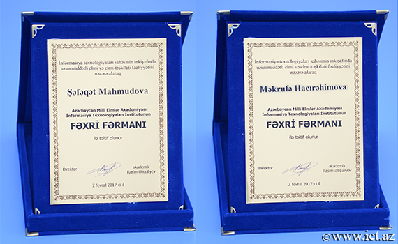 İnstitutun əməkdaşları Fəxri Fərmanlarla təltif olundular, Elm və Təhsil Nazirliyi, Elm ve Tehsil Nazirliyi, Azərbaycan Respublikası Elm və Təhsil Nazirliyi, Azerbaycan Respublikasi Elm ve Tehsil Nazirliyi, Elm və Ali Təhsil üzrə Dövlət Agentliyi, Elm və Ali Təhsil, AMEA, Azərbaycan Milli Elmlər Akademiyası, Elmler Akademiyasi, İnformasiya Texnologiyaları İnstitutu, İnformasiya Texnologiyaları, AMEA ITI, AMEA İTİ, İTİ, ITI, ikt.az, ict.az, ict, ikt, www.ict.az, www.ikt.az, Rasim Aliguliyev, Rasim Əliquliyev, RM Əliquliyev, Əliquliyev Rasim, Academician Rasim Aliguliyev