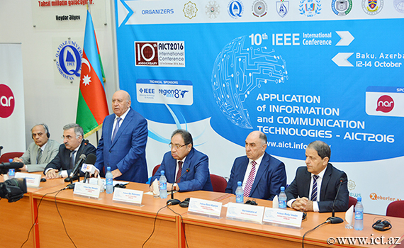 İKT-nin tətbiqi üzrə “AICT 2016” konfransı öz işinə başladı, Elm və Təhsil Nazirliyi, Elm ve Tehsil Nazirliyi, Azərbaycan Respublikası Elm və Təhsil Nazirliyi, Azerbaycan Respublikasi Elm ve Tehsil Nazirliyi, Elm və Ali Təhsil üzrə Dövlət Agentliyi, Elm və Ali Təhsil, AMEA, Azərbaycan Milli Elmlər Akademiyası, Elmler Akademiyasi, İnformasiya Texnologiyaları İnstitutu, İnformasiya Texnologiyaları, AMEA ITI, AMEA İTİ, İTİ, ITI, ikt.az, ict.az, ict, ikt, www.ict.az, www.ikt.az, Rasim Aliguliyev, Rasim Əliquliyev, RM Əliquliyev, Əliquliyev Rasim, Academician Rasim Aliguliyev