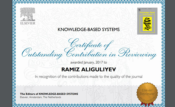 İnstitutun şöbə müdiri “Tədqiqata görkəmli töhfə” sertifikatı ilə təltif olunub, Elm və Təhsil Nazirliyi, Elm ve Tehsil Nazirliyi, Azərbaycan Respublikası Elm və Təhsil Nazirliyi, Azerbaycan Respublikasi Elm ve Tehsil Nazirliyi, Elm və Ali Təhsil üzrə Dövlət Agentliyi, Elm və Ali Təhsil, AMEA, Azərbaycan Milli Elmlər Akademiyası, Elmler Akademiyasi, İnformasiya Texnologiyaları İnstitutu, İnformasiya Texnologiyaları, AMEA ITI, AMEA İTİ, İTİ, ITI, ikt.az, ict.az, ict, ikt, www.ict.az, www.ikt.az, Rasim Aliguliyev, Rasim Əliquliyev, RM Əliquliyev, Əliquliyev Rasim, Academician Rasim Aliguliyev