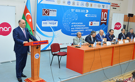 Academician Rasim Alguliyev made a speech  at the opening ceremony "AICT 2016" conference