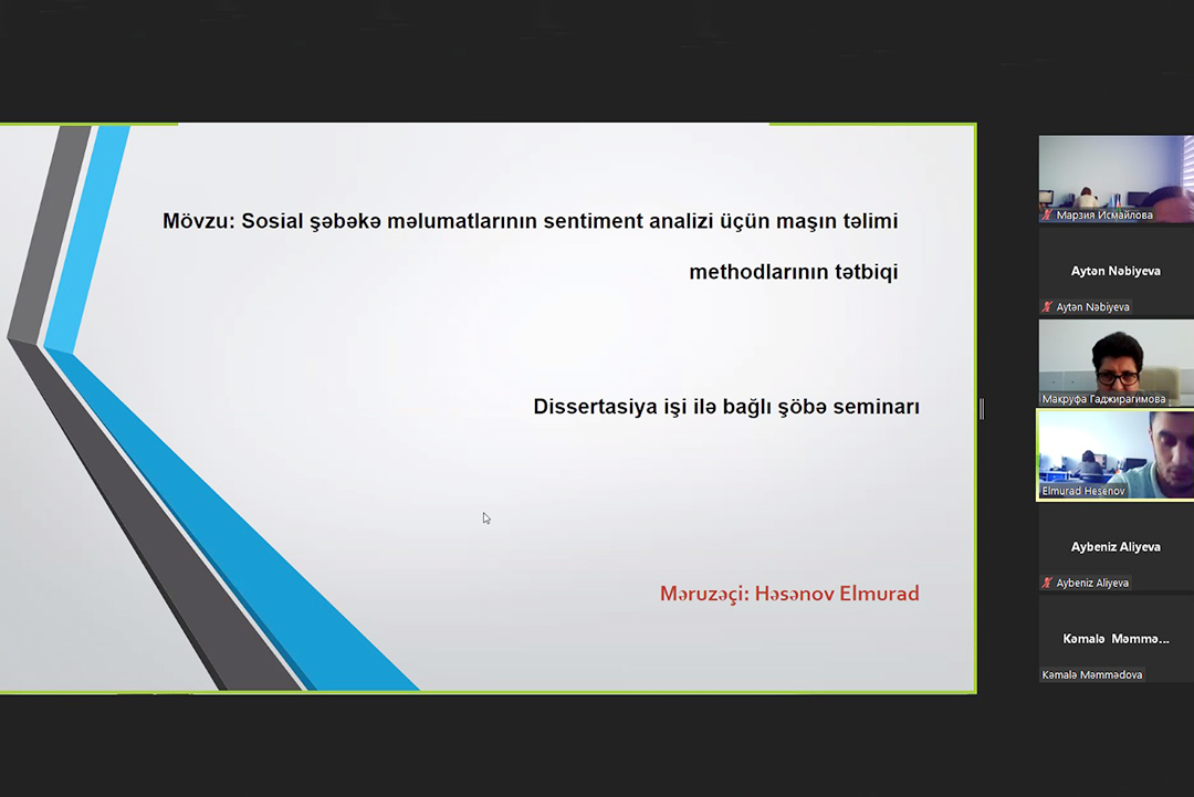 Sosial şəbəkə məlumatlarının sentiment analizi üçün maşın təlimi metodlarının tətbiqi məsələləri araşdırılır, Elm və Təhsil Nazirliyi, Elm ve Tehsil Nazirliyi, Azərbaycan Respublikası Elm və Təhsil Nazirliyi, Azerbaycan Respublikasi Elm ve Tehsil Nazirliyi, Elm və Ali Təhsil üzrə Dövlət Agentliyi, Elm və Ali Təhsil, AMEA, Azərbaycan Milli Elmlər Akademiyası, Elmler Akademiyasi, İnformasiya Texnologiyaları İnstitutu, İnformasiya Texnologiyaları, AMEA ITI, AMEA İTİ, İTİ, ITI, ikt.az, ict.az, ict, ikt, www.ict.az, www.ikt.az, Rasim Aliguliyev, Rasim Əliquliyev, RM Əliquliyev, Əliquliyev Rasim, Academician Rasim Aliguliyev