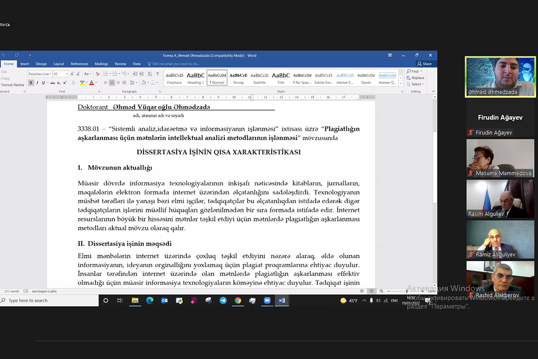Fəlsəfə doktorluğuna iddialı olan tədqiqatçıların fəaliyyətinin monitorinqi aparılır, Elm və Təhsil Nazirliyi, Elm ve Tehsil Nazirliyi, Azərbaycan Respublikası Elm və Təhsil Nazirliyi, Azerbaycan Respublikasi Elm ve Tehsil Nazirliyi, Elm və Ali Təhsil üzrə Dövlət Agentliyi, Elm və Ali Təhsil, AMEA, Azərbaycan Milli Elmlər Akademiyası, Elmler Akademiyasi, İnformasiya Texnologiyaları İnstitutu, İnformasiya Texnologiyaları, AMEA ITI, AMEA İTİ, İTİ, ITI, ikt.az, ict.az, ict, ikt, www.ict.az, www.ikt.az, Rasim Aliguliyev, Rasim Əliquliyev, RM Əliquliyev, Əliquliyev Rasim, Academician Rasim Aliguliyev