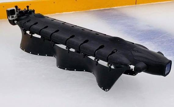 Робот Velox умеет скользить по льду и плыть по воде