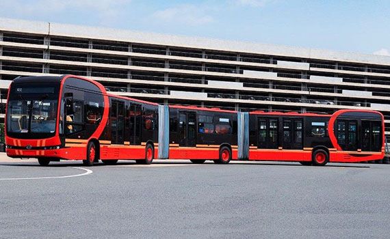 Представлен 27-метровый электроавтобус