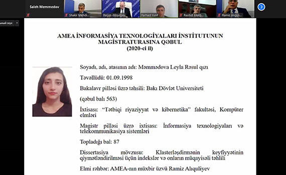 Magistrantların dissertasiya mövzuları ilə bağlı müzakirələr aparıldı, Elm və Təhsil Nazirliyi, Elm ve Tehsil Nazirliyi, Azərbaycan Respublikası Elm və Təhsil Nazirliyi, Azerbaycan Respublikasi Elm ve Tehsil Nazirliyi, Elm və Ali Təhsil üzrə Dövlət Agentliyi, Elm və Ali Təhsil, AMEA, Azərbaycan Milli Elmlər Akademiyası, Elmler Akademiyasi, İnformasiya Texnologiyaları İnstitutu, İnformasiya Texnologiyaları, AMEA ITI, AMEA İTİ, İTİ, ITI, ikt.az, ict.az, ict, ikt, www.ict.az, www.ikt.az, Rasim Aliguliyev, Rasim Əliquliyev, RM Əliquliyev, Əliquliyev Rasim, Academician Rasim Aliguliyev