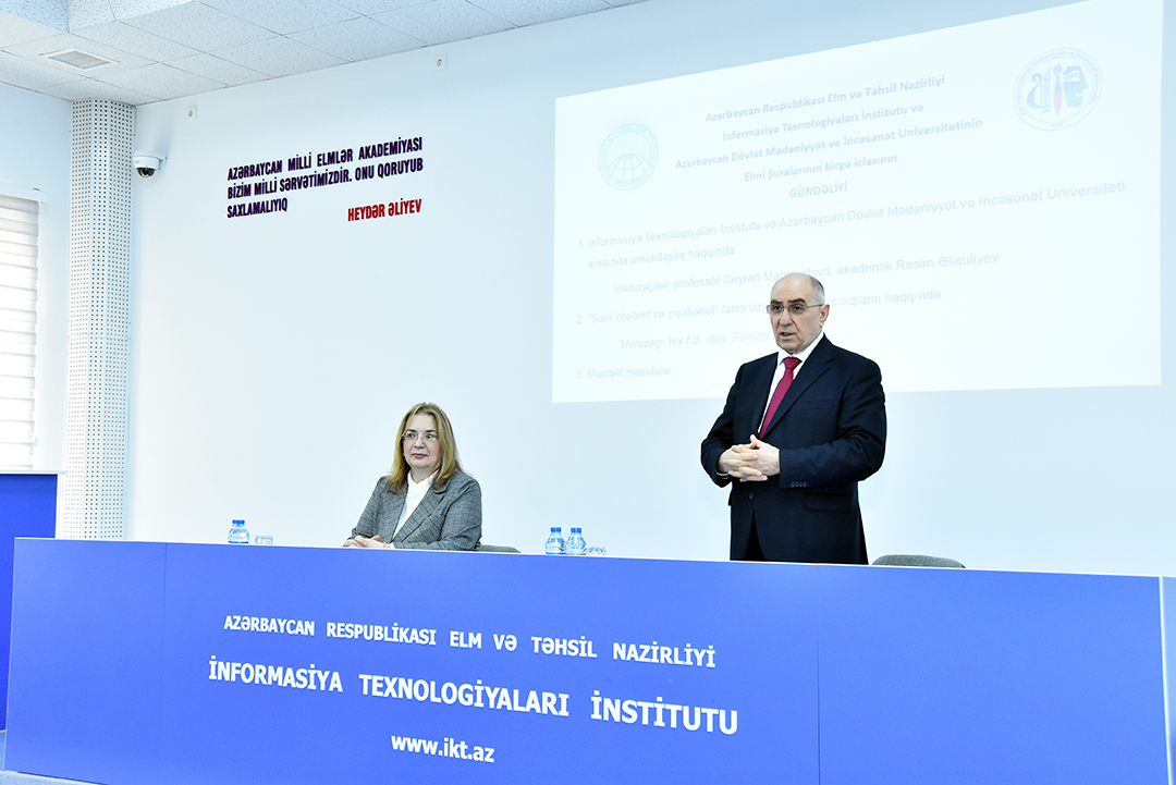 Mədəniyyət və incəsənət sahəsində süni intellektin tətbiqi və tədrisi məsələləri müzakirə olundu, Elm və Təhsil Nazirliyi, Elm ve Tehsil Nazirliyi, Azərbaycan Respublikası Elm və Təhsil Nazirliyi, Azerbaycan Respublikasi Elm ve Tehsil Nazirliyi, Elm və Ali Təhsil üzrə Dövlət Agentliyi, Elm və Ali Təhsil, AMEA, Azərbaycan Milli Elmlər Akademiyası, Elmler Akademiyasi, İnformasiya Texnologiyaları İnstitutu, İnformasiya Texnologiyaları, AMEA ITI, AMEA İTİ, İTİ, ITI, ikt.az, ict.az, ict, ikt, www.ict.az, www.ikt.az, Rasim Aliguliyev, Rasim Əliquliyev, RM Əliquliyev, Əliquliyev Rasim, Academician Rasim Aliguliyev