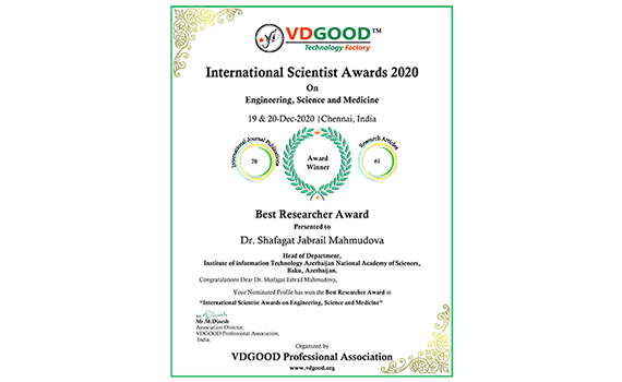 İnstitutun əməkdaşı nüfuzlu beynəlxalq alim mükafatına layiq görülüb, Elm və Təhsil Nazirliyi, Elm ve Tehsil Nazirliyi, Azərbaycan Respublikası Elm və Təhsil Nazirliyi, Azerbaycan Respublikasi Elm ve Tehsil Nazirliyi, Elm və Ali Təhsil üzrə Dövlət Agentliyi, Elm və Ali Təhsil, AMEA, Azərbaycan Milli Elmlər Akademiyası, Elmler Akademiyasi, İnformasiya Texnologiyaları İnstitutu, İnformasiya Texnologiyaları, AMEA ITI, AMEA İTİ, İTİ, ITI, ikt.az, ict.az, ict, ikt, www.ict.az, www.ikt.az, Rasim Aliguliyev, Rasim Əliquliyev, RM Əliquliyev, Əliquliyev Rasim, Academician Rasim Aliguliyev