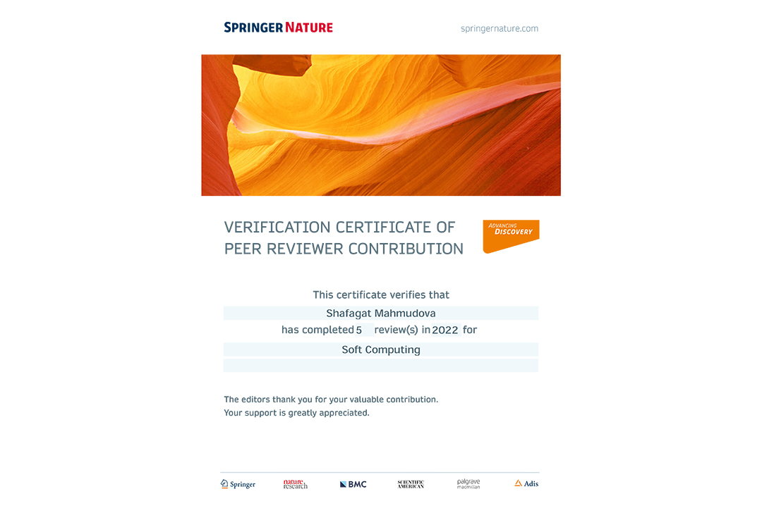 “Soft Computing” jurnalı Azərbaycan aliminin elmi ekspertiza fəaliyyətini yüksək qiymətləndirib, Elm və Təhsil Nazirliyi, Elm ve Tehsil Nazirliyi, Azərbaycan Respublikası Elm və Təhsil Nazirliyi, Azerbaycan Respublikasi Elm ve Tehsil Nazirliyi, Elm və Ali Təhsil üzrə Dövlət Agentliyi, Elm və Ali Təhsil, AMEA, Azərbaycan Milli Elmlər Akademiyası, Elmler Akademiyasi, İnformasiya Texnologiyaları İnstitutu, İnformasiya Texnologiyaları, AMEA ITI, AMEA İTİ, İTİ, ITI, ikt.az, ict.az, ict, ikt, www.ict.az, www.ikt.az, Rasim Aliguliyev, Rasim Əliquliyev, RM Əliquliyev, Əliquliyev Rasim, Academician Rasim Aliguliyev