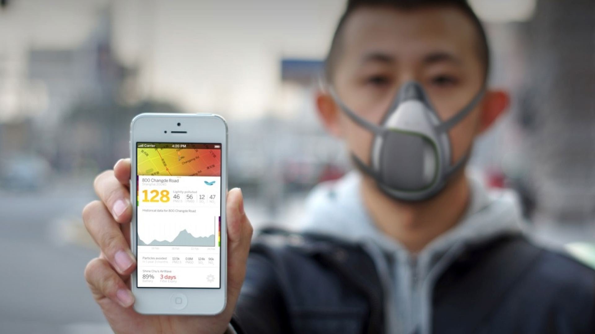 Smartphones measure the level of air pollution