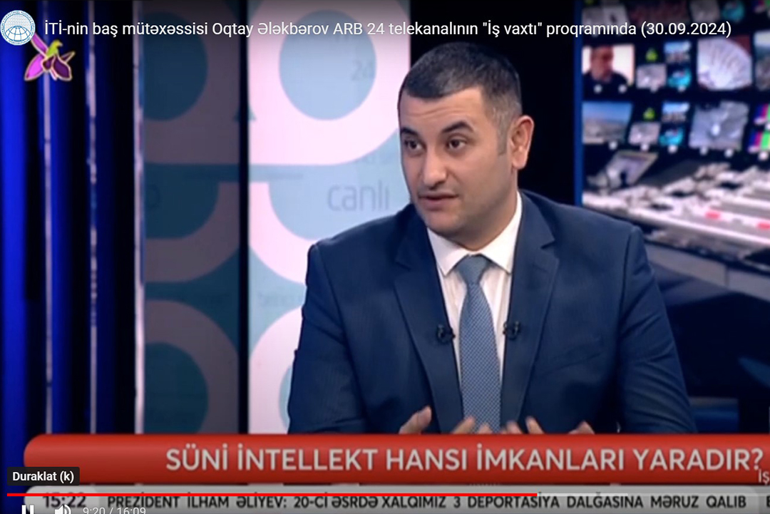 İnstitutun baş mütəxəssisi ARB 24 kanalında çıxış edib, Elm və Təhsil Nazirliyi, Elm ve Tehsil Nazirliyi, Azərbaycan Respublikası Elm və Təhsil Nazirliyi, Azerbaycan Respublikasi Elm ve Tehsil Nazirliyi, Elm və Ali Təhsil üzrə Dövlət Agentliyi, Elm və Ali Təhsil, AMEA, Azərbaycan Milli Elmlər Akademiyası, Elmler Akademiyasi, İnformasiya Texnologiyaları İnstitutu, İnformasiya Texnologiyaları, AMEA ITI, AMEA İTİ, İTİ, ITI, ikt.az, ict.az, ict, ikt, www.ict.az, www.ikt.az, Rasim Aliguliyev, Rasim Əliquliyev, RM Əliquliyev, Əliquliyev Rasim, Academician Rasim Aliguliyev