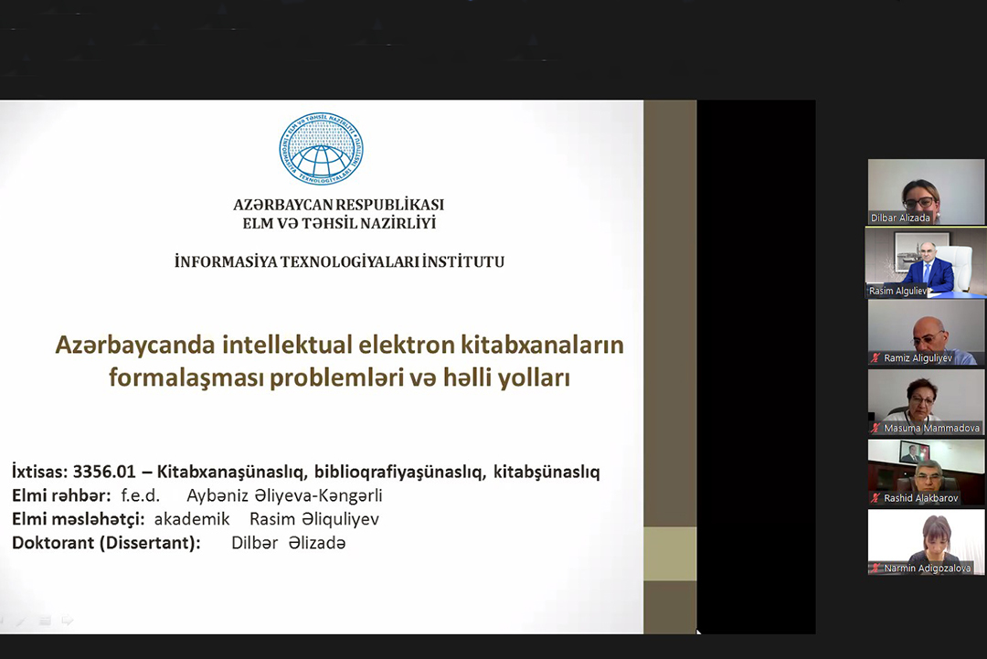 Azərbaycanda intellektual elektron kitabxanaların formalaşması problemləri araşdırılır, Elm və Təhsil Nazirliyi, Elm ve Tehsil Nazirliyi, Azərbaycan Respublikası Elm və Təhsil Nazirliyi, Azerbaycan Respublikasi Elm ve Tehsil Nazirliyi, Elm və Ali Təhsil üzrə Dövlət Agentliyi, Elm və Ali Təhsil, AMEA, Azərbaycan Milli Elmlər Akademiyası, Elmler Akademiyasi, İnformasiya Texnologiyaları İnstitutu, İnformasiya Texnologiyaları, AMEA ITI, AMEA İTİ, İTİ, ITI, ikt.az, ict.az, ict, ikt, www.ict.az, www.ikt.az, Rasim Aliguliyev, Rasim Əliquliyev, RM Əliquliyev, Əliquliyev Rasim, Academician Rasim Aliguliyev