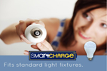 Smartcharge lightbulb keeps the lights on when the power goes out