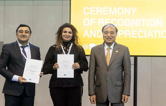 ,Ministry of Transport, Communications and High Technologies awarded ITU certificate and silver medal