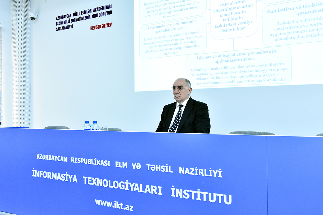 İnformasiya Texnologiyaları İnstitutunda proqram sistemlərinin etibarlılığının yüksəldilməsi istiqamətində tədqiqatlar aparılır,Rasim Əliquliyev