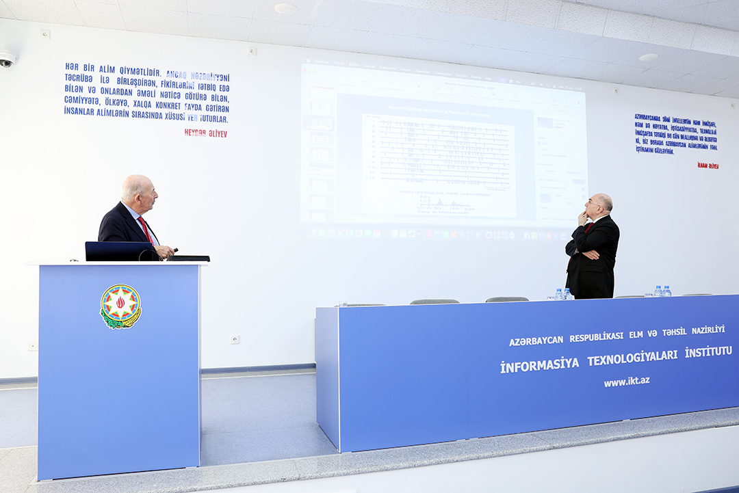 Dünyaşöhrətli alim Erol Qelenbe İnformasiya Texnologiyaları İnstitutunun elmi seminarında məruzə edib,