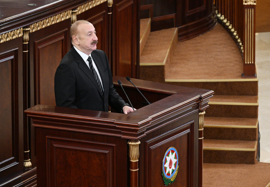 Prezident İlham Əliyev Azərbaycan Milli Elmlər Akademiyasının 80 illik yubiley yığıncağında çıxış edib,