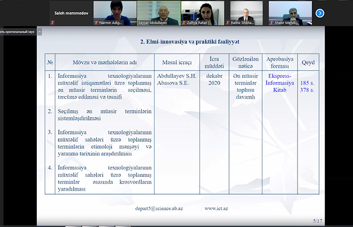 Terminoloji proseslərin idarə olunmasının informasiya təminatı məsələləri tədqiq olunub, Elm və Təhsil Nazirliyi, Elm ve Tehsil Nazirliyi, Azərbaycan Respublikası Elm və Təhsil Nazirliyi, Azerbaycan Respublikasi Elm ve Tehsil Nazirliyi, Elm və Ali Təhsil üzrə Dövlət Agentliyi, Elm və Ali Təhsil, AMEA, Azərbaycan Milli Elmlər Akademiyası, Elmler Akademiyasi, İnformasiya Texnologiyaları İnstitutu, İnformasiya Texnologiyaları, AMEA ITI, AMEA İTİ, İTİ, ITI, ikt.az, ict.az, ict, ikt, www.ict.az, www.ikt.az, Rasim Aliguliyev, Rasim Əliquliyev, RM Əliquliyev, Əliquliyev Rasim, Academician Rasim Aliguliyev