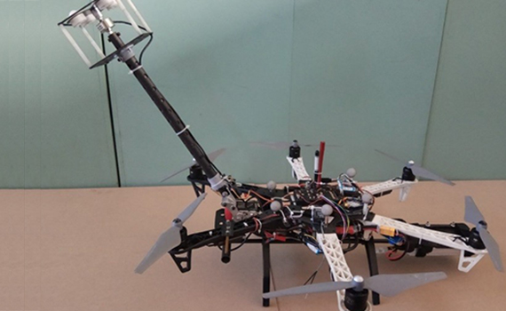 A drone with a pressure-sensitive sensor will simplify the inspection of glass panels in skyscrapers